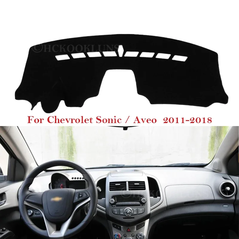 Accessories Dash Board Sunshade Carpet T300 RS Dashboard Cover Protective Pad for Chevrolet Sonic AVEO Holden Barina 2012~2018