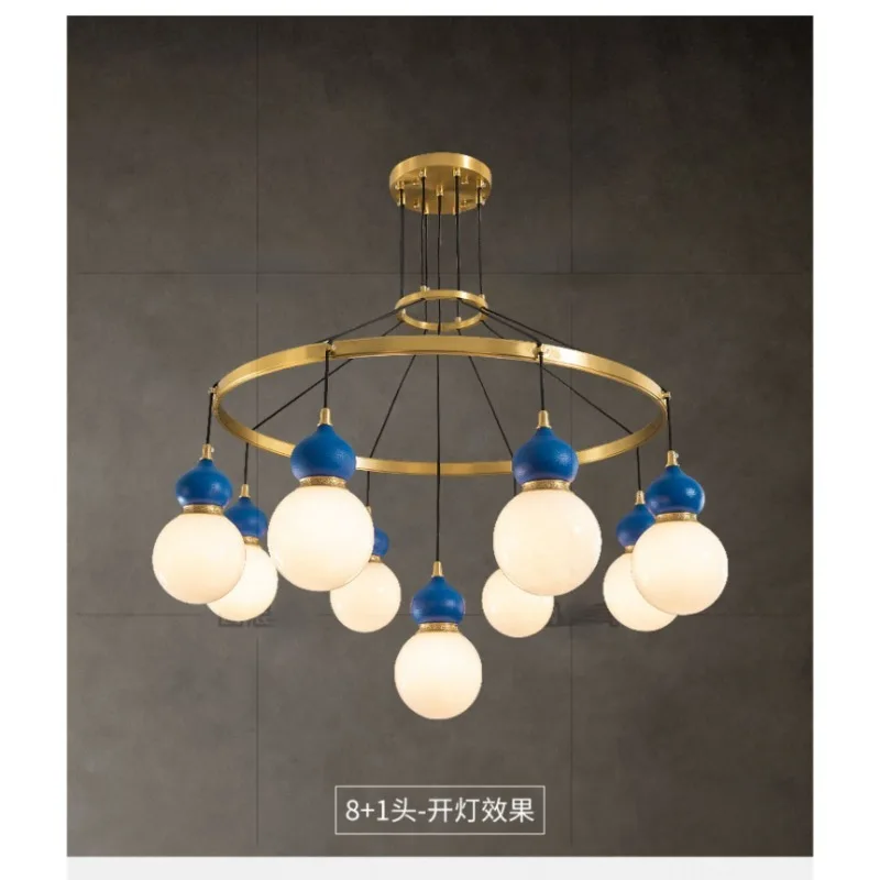 

Bedhead wall lamp New Chinese style all copper Chinese style background wall lamp Modern Chinese style creative bedroom lamp