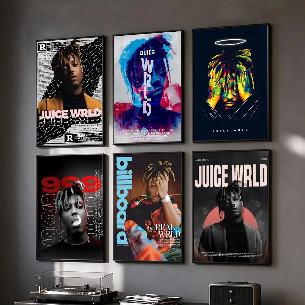 music Juice WRLD Poster Poster HD Printing Vintage Luxe Home Decor Wall Art for the Living Rooms Entryways Gift