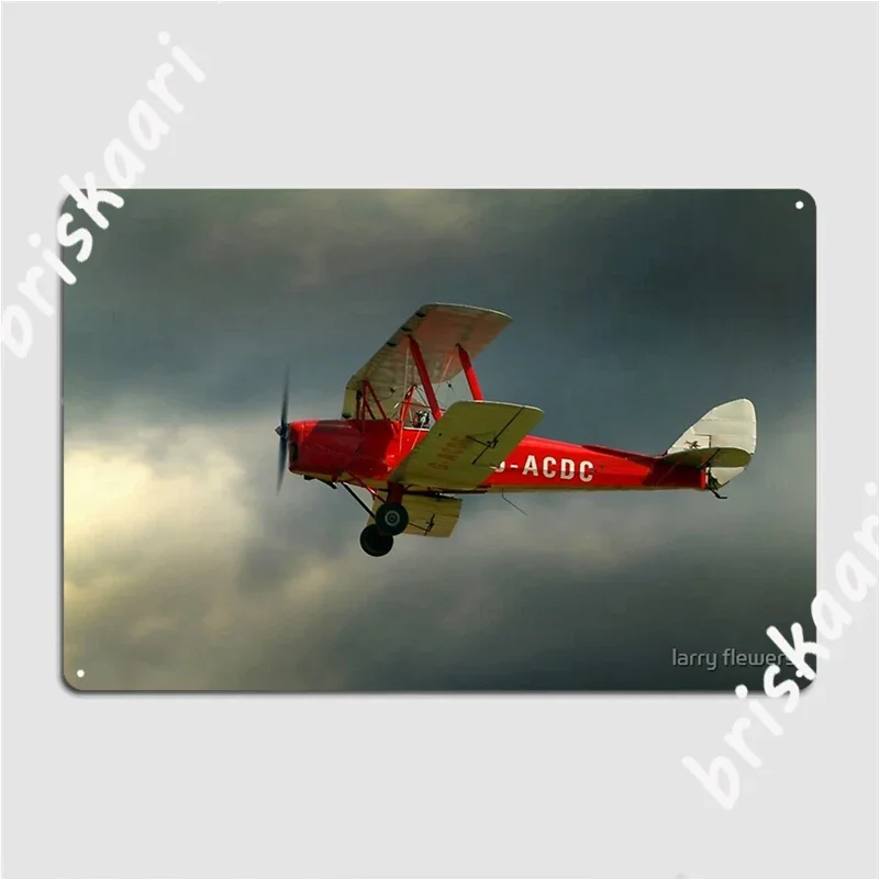 Dh82a De Havilland Tiger Moth G-Acdc Metal Signs Cinema Kitchen Wall Classic Wall Decor Tin sign Posters