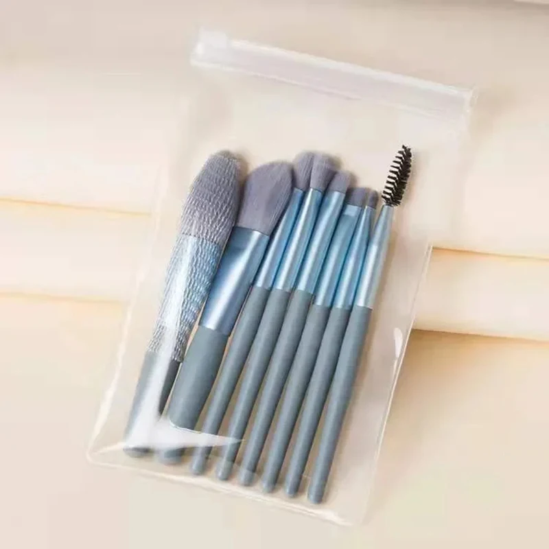 Mini Makeup Brush Set, Professional Beauty Cosmetic Tool, Sombra, Corretivo, Pó solto, Mistura, Bonito, 8Pcs