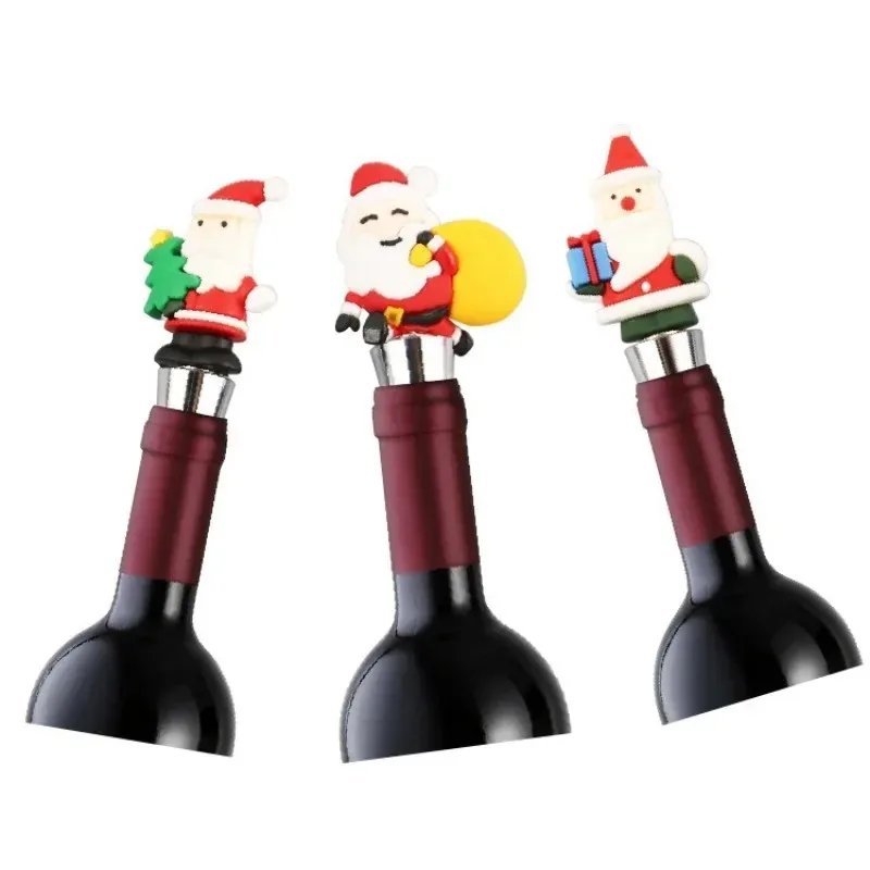 Christmas Wine Stopper Santa Claus Wine Stopper Premium Material Wine Wine Bottle Stopper Champagne Stopper