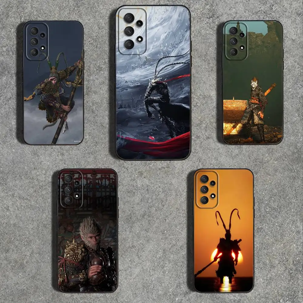 

B-Blacks Myths Wu-Kong-s Phone Case For Samsung Galaxy A 91,80,73,72,71,53,52,51,22,5G Shockproof Soft Black Cover