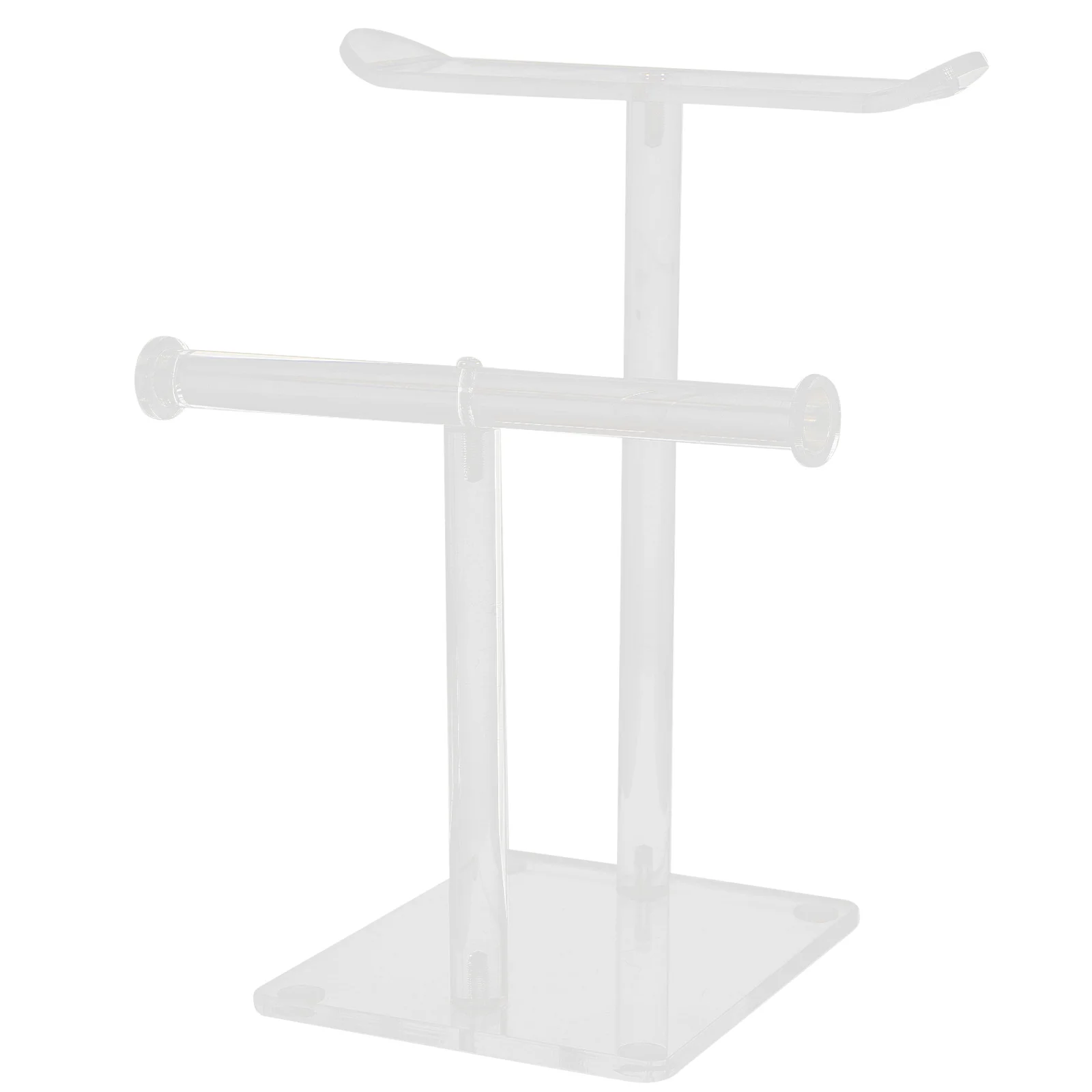 

Acrylic 2-Tier Headband Holder Stand Transparent Organizer Rack Hairband Storage Display Organizer Acrylic Headband Holder