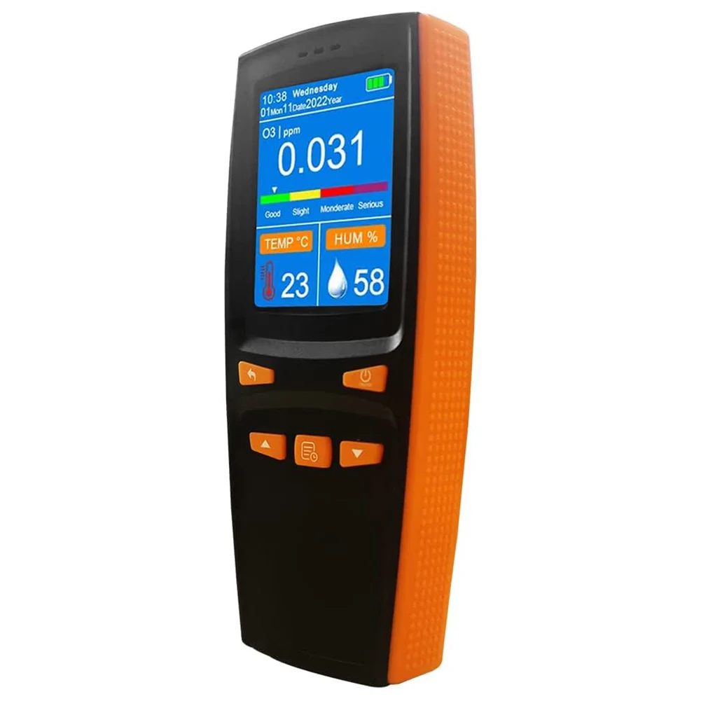 Indoor Air Quality Monitoring O3 Air Detector Portable Air Monitor 164 X 74 X 26 Mm Real-time Monitoring USB Charging