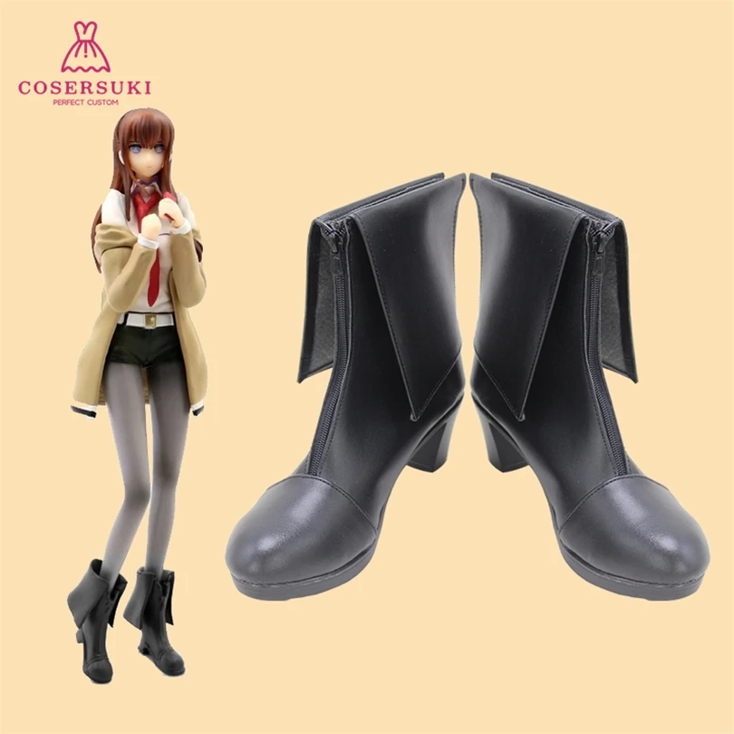 

Steins Gate Makise Kurisu Cosplay Shoes Boots Professional Handmade Halloween Carnival Shoes
