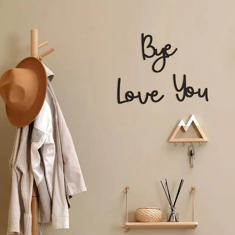 Love You Bye Wood Sign Home Decor Boho Decor Wall Decor Express Love And Warm For Your Family Lovers Wall Art Gift Hallway