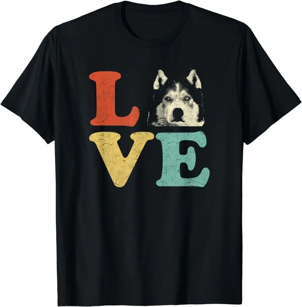 I Love My Siberian Husky Dog Lovers Idea Shirts T-Shirt For Men Clothing Women Tees High Quality 100%Cotton Short Sleeve