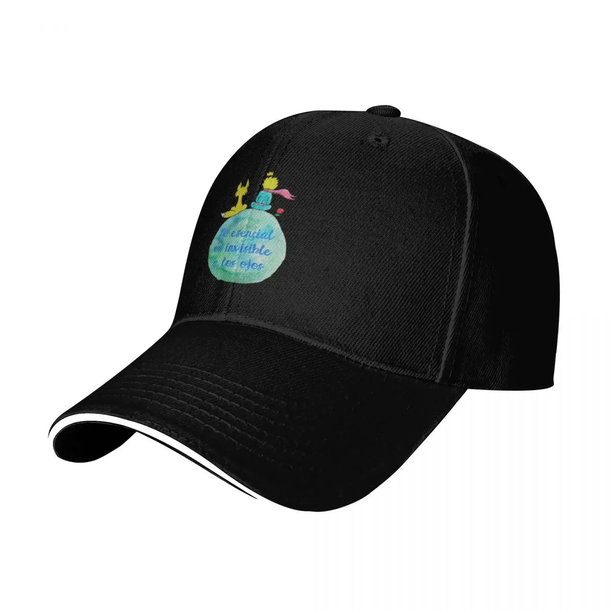 The essential is invisible to the eyes Baseball Cap Quick Dry Performance Cotton Twill Breathable Contrast Two Tone Brim