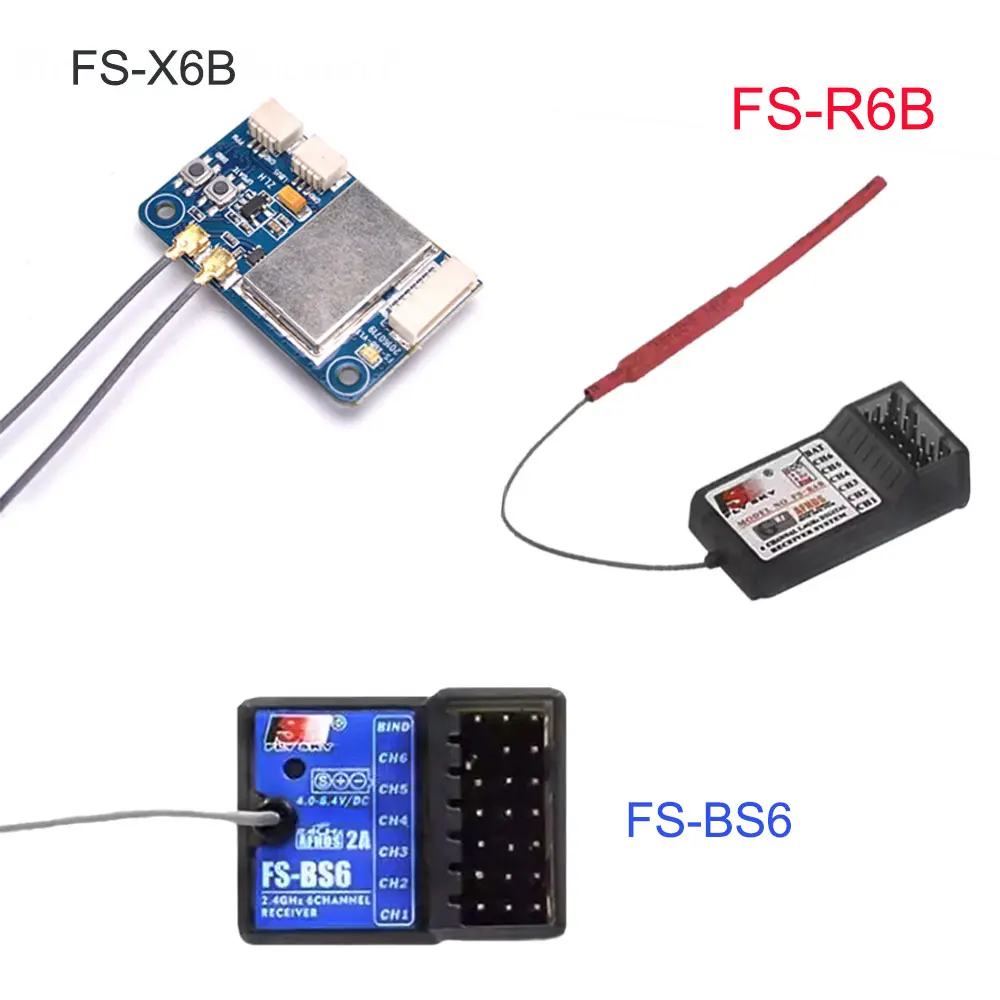 Flysky RC Receiver FS-R6B FS-X6B FS-BS6 for RC Car Airplane Drone