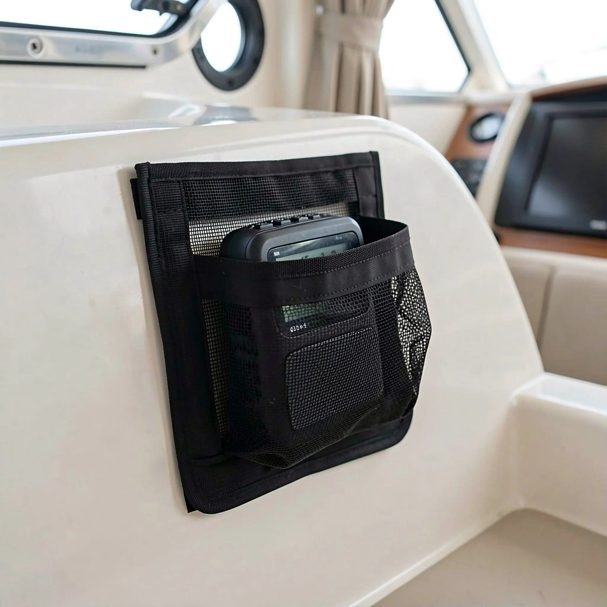Yacht Storage Mesh Bag Boat Accessory Adhesive Waterproof Organizer Solution Self-adhesive Caddy