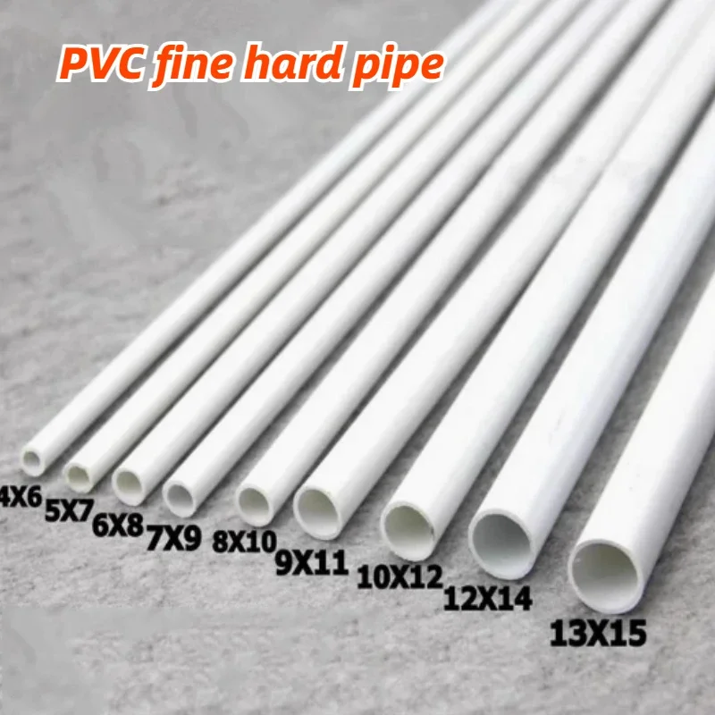 2/4/6 Stück weiße, harte PVC-Rohre, 500 mm Länge, Außendurchmesser 5–24 mm, Wandstärke 1–1,5 mm, kleine Wasserleitungen. – Detail 1