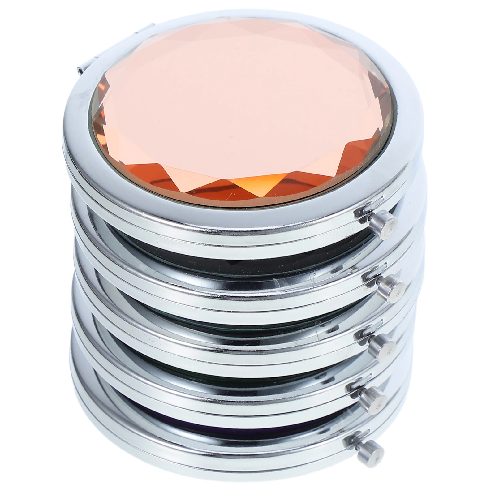 

5Pcs Crystal Folding Makeup Mirror Double Side Portable Compact Mirror Black Purple