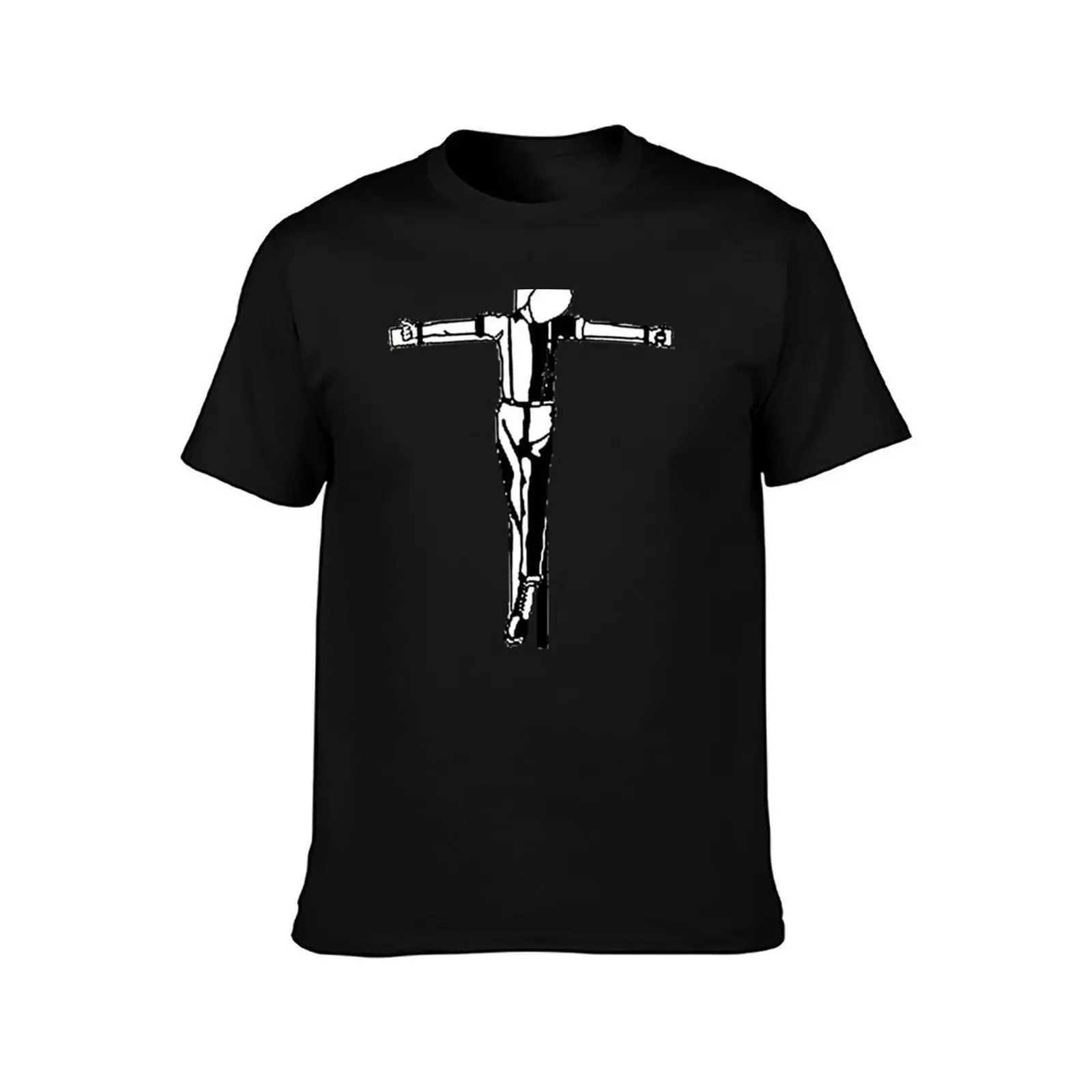 Crucified Skinhead T-Shirt, Summer Casual Cotton Tee, Oversized Streetwear Tops, Vintage Graphic Print, Loose Fit Short Sleeve