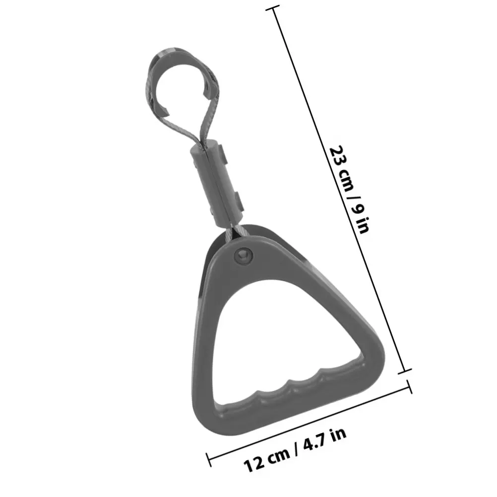 2Pcs Gray Triangle Hand Straps Adjustable Plastic Handles for Subway Elderly Disabled Assist Standing Aid Safety Support