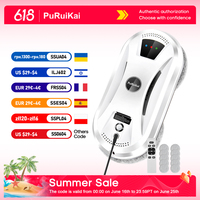 PuRuiKai Ultra Thin Robot Vacuum Cleaner Window Cleaning Robot Window Cleaner Electric Glass Remote Control for Home