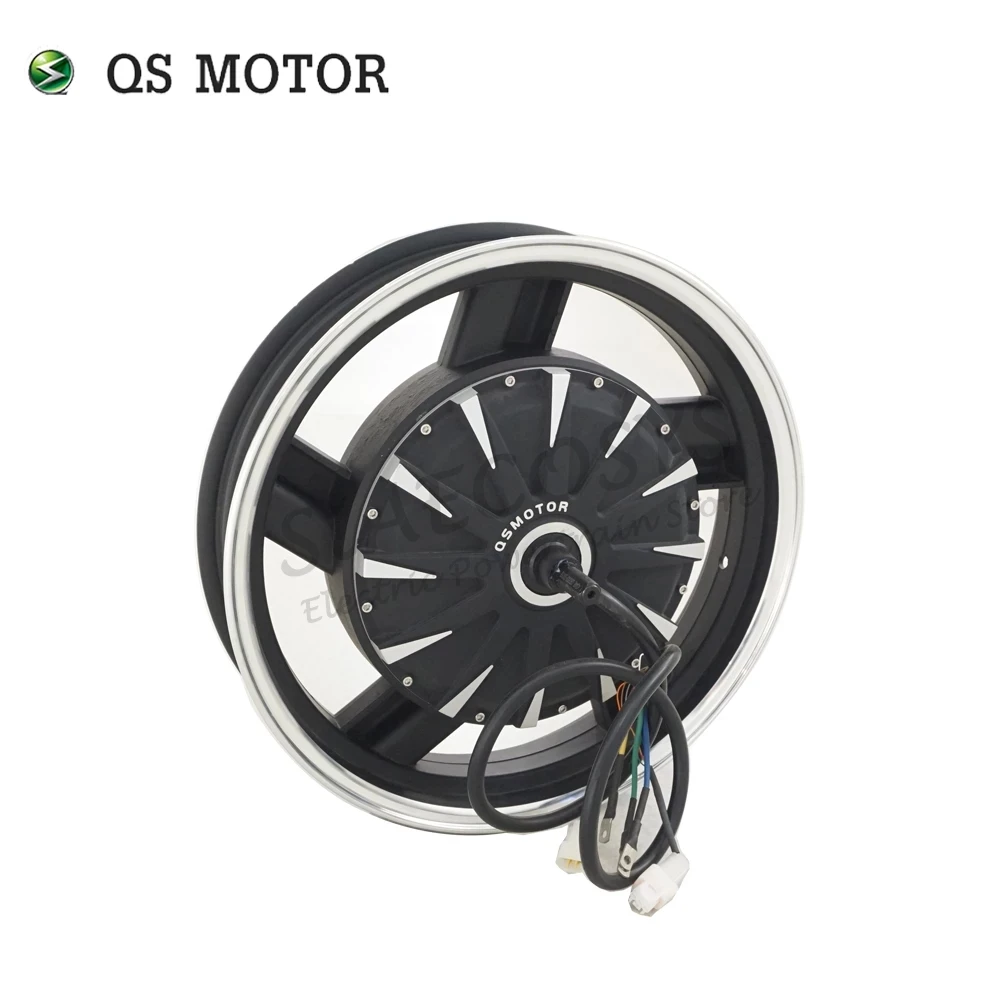 QS Motor 17*3.5inch 3kW 260 40H V1.4 big slot BLDC Electric Scooter Motorcycle in wheel hub motor New update