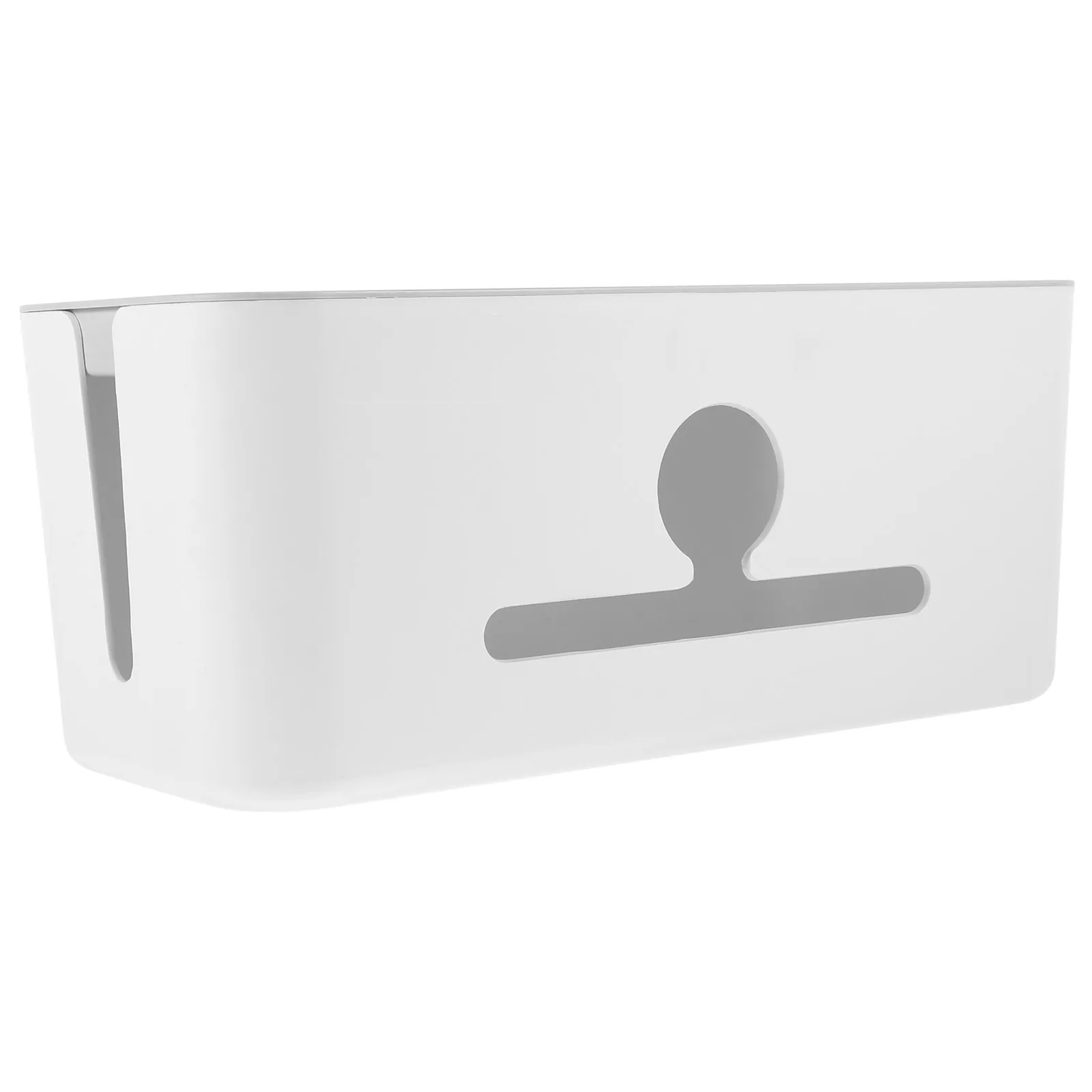

Power Cord Storage Box White Small Electric Case Covers for Computer Desk Cable ganizer Wire Arranging Case Holder