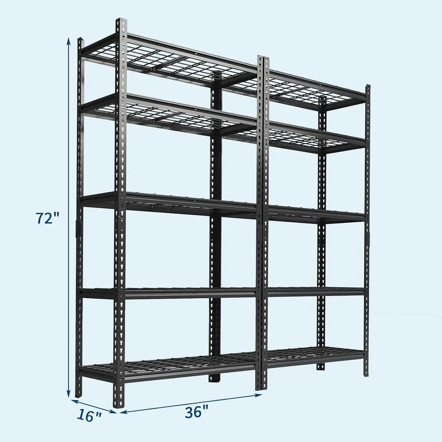 5-Tier Metal Storage Shelf 72