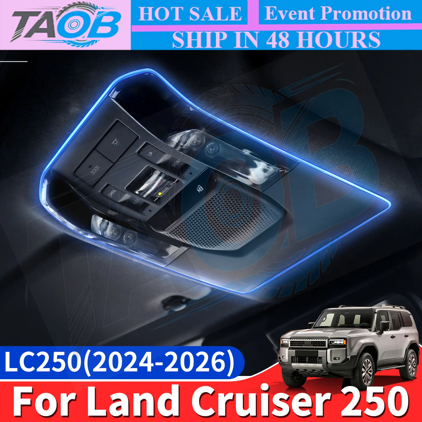For Toyota Land Cruiser Prado LC250 FJ250 J250 2024-2026 Front Reading Light Frame Ambient Light