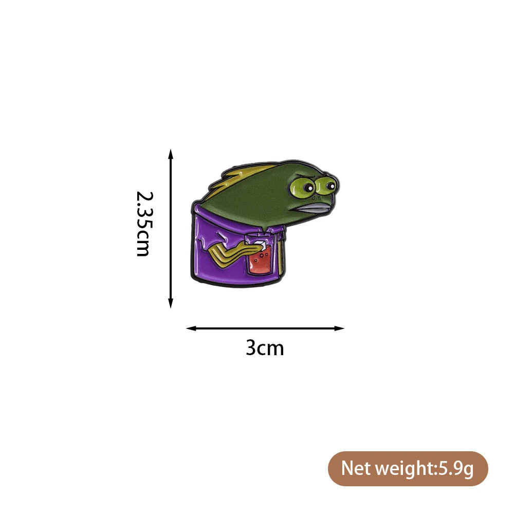 Long Neck Fish Enamel Pin Tom The Fish Badge My Leg Comedy Animation Character Peripheral Funny Meme Jewelry Decorative