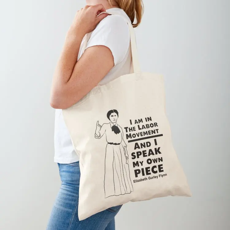 

Elizabeth Gurley Flynn Quote - A strong union supporter and co-founder of the IWW Tote Bag Custom bag Women's shopper