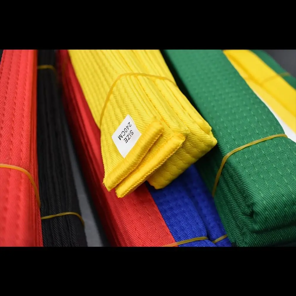 Cotton Taekwondo Belt Uniform Black/Red/Green/Yellow Colored Ranking Belts Colorful 2.2/2.8M