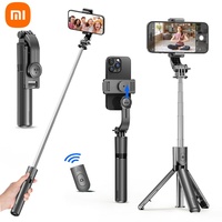 Xiaomi Selfie Stick Tripod With Detachable Bluetooth Remote 360° Rotation Extendable Pole Fill Light Option For Iphone Android