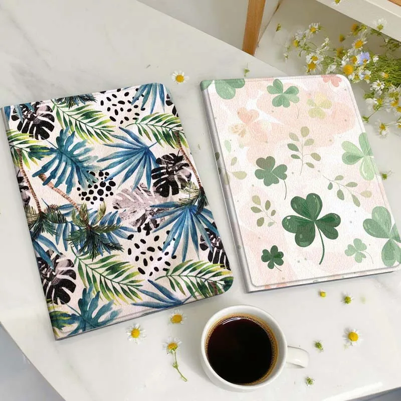 

Tropical Leaf Pattern Print Tablet Case For Huawei Honor MatePad MediaPad Air 5 6 7 11 V6 V7 V8 V9 X9 X8 T10 T10s C5e T5 Gift