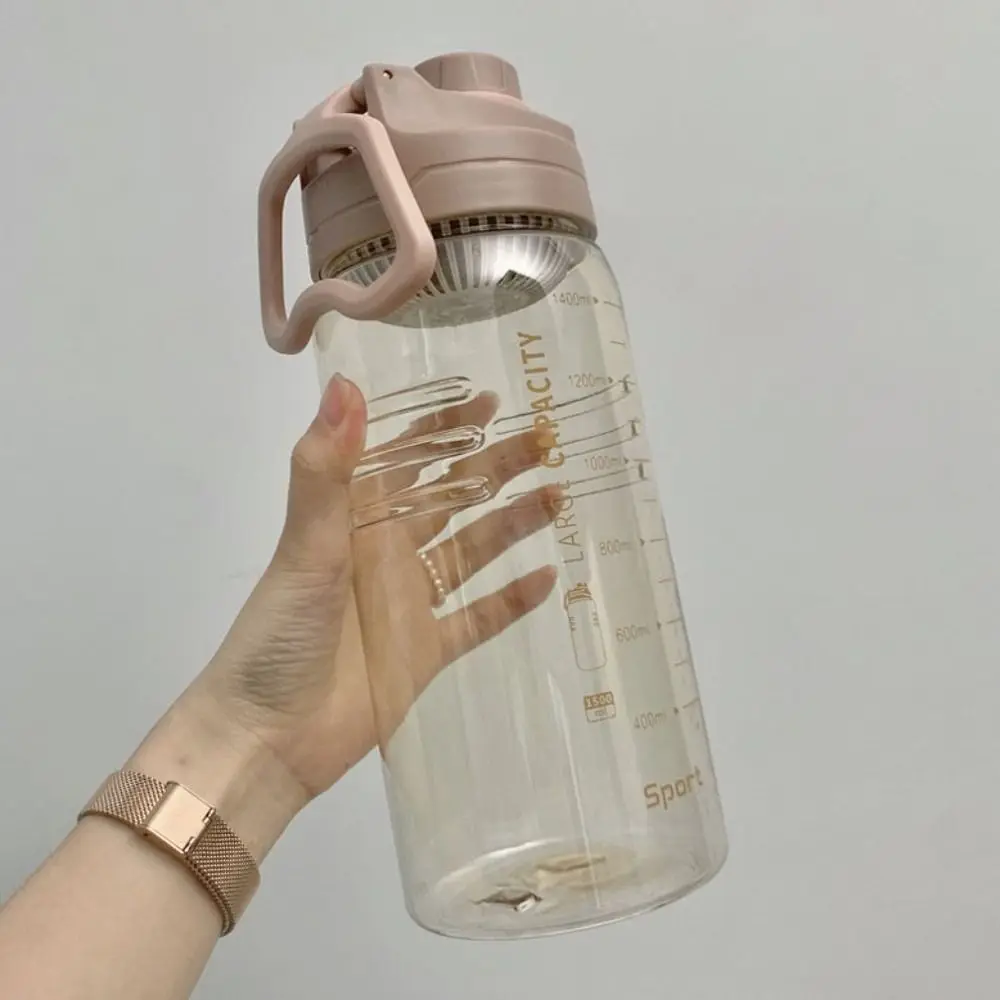 

1500ml Sports Water Cup with Strainer Transparent Fitness Water Bottle Portable Leakproof Fitness Drinking Bottle Running