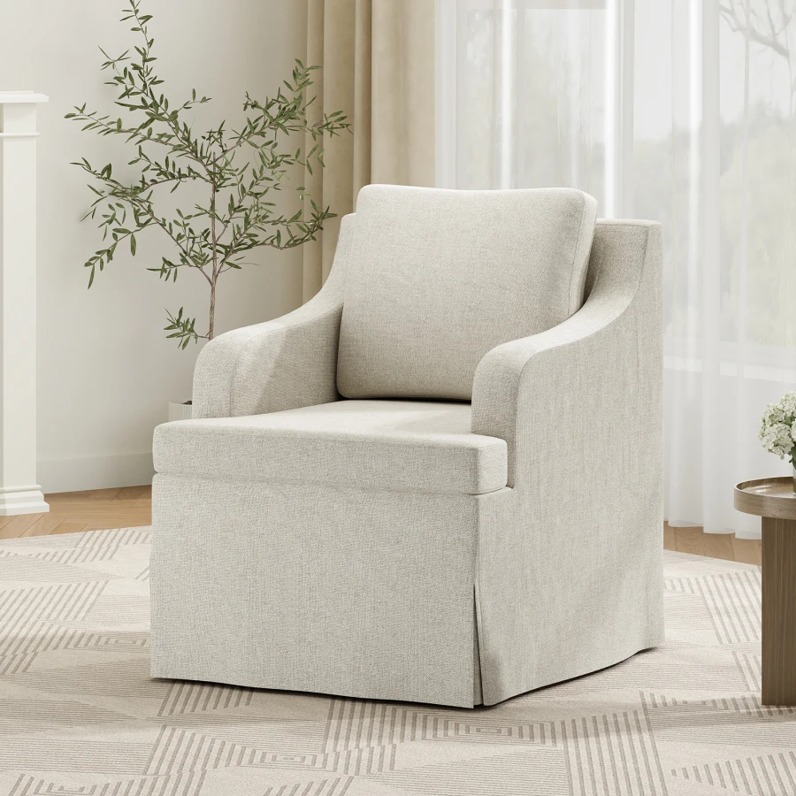 Dining Chair with Armrest, Kitchen Chair with Soft Upholstered and High-Density Sponge Cushion, Accent Chair for Living Room, B