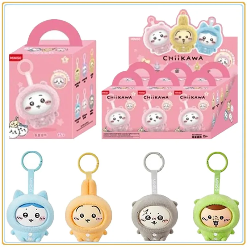 

MINISO New Genuine Cartoon Chiikawa Pajama Series Face-changing Blind Box Pendant Cute Chiikawa Doll Pendant Decoration Gifts