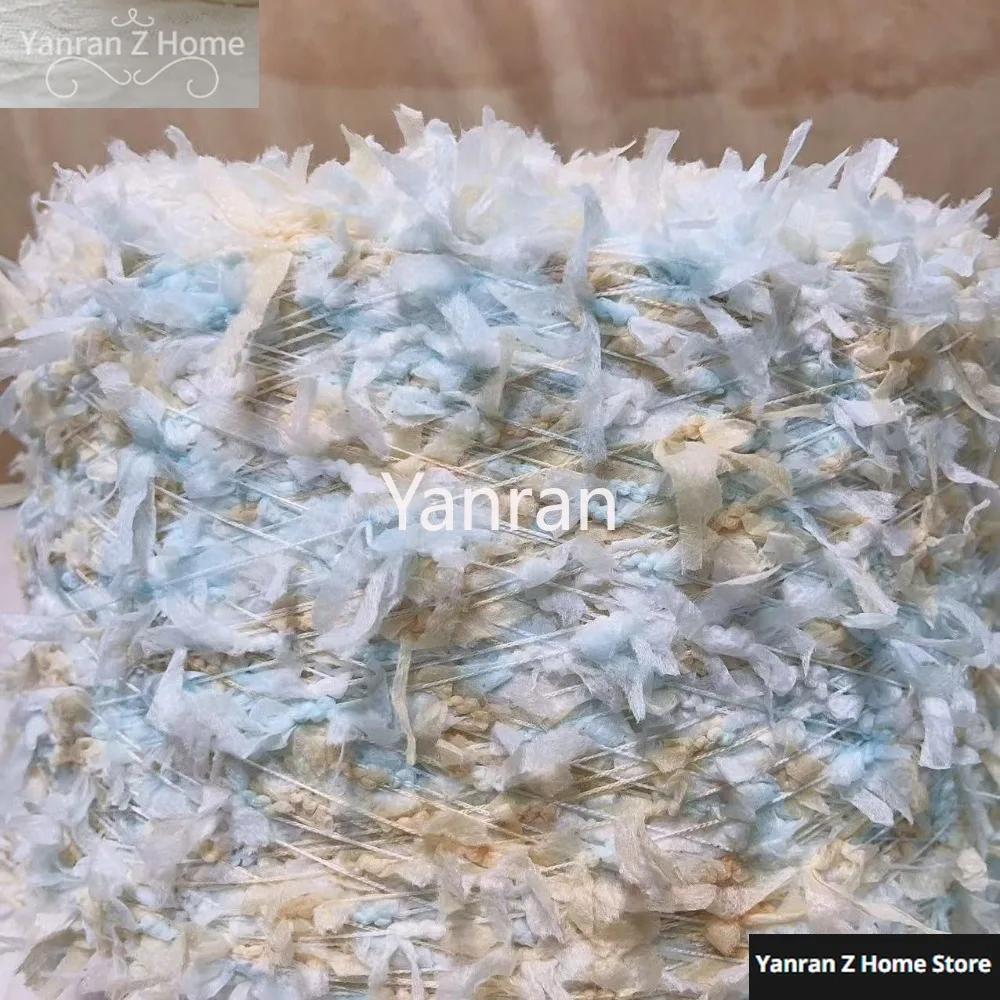 500g New Section Dyed Butterfly Yarn Three Piece Paper Flower Yarn Butterfly Large Paper DIY Hand Mixed Thread Wiring Hat Bag