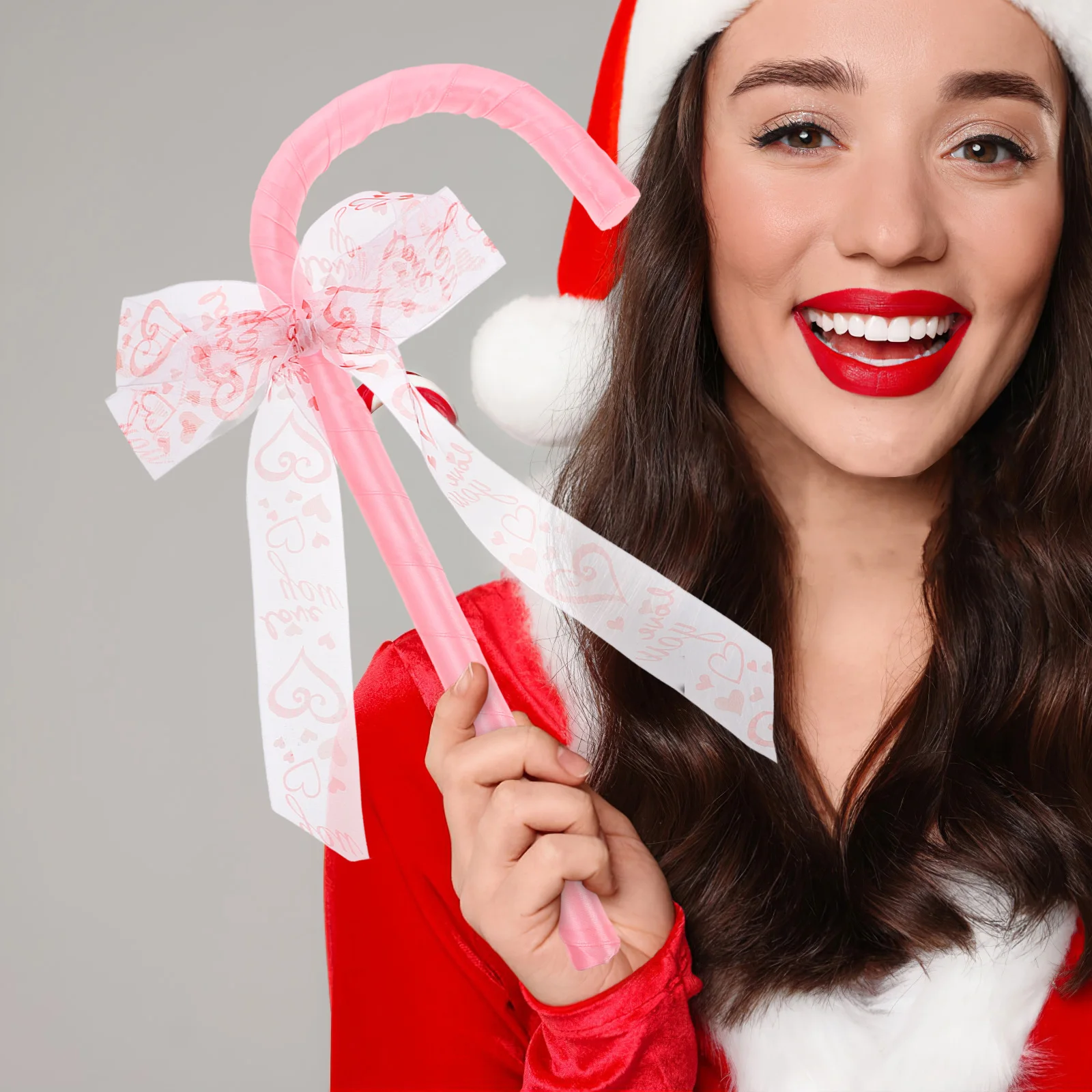 

Bow Crutches Candy Cane Bows Apparel Black Plastic Striped Shirt Kids Dress Women Man Window Decorations