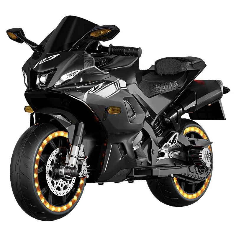 دراجة نارية كهربائية كبيرة للأطفال بعمر 3-8 سنوات يمكن أن تكون مقعدًا للبالغين بعجلتين R7 للأولاد والبنات عربة شحن