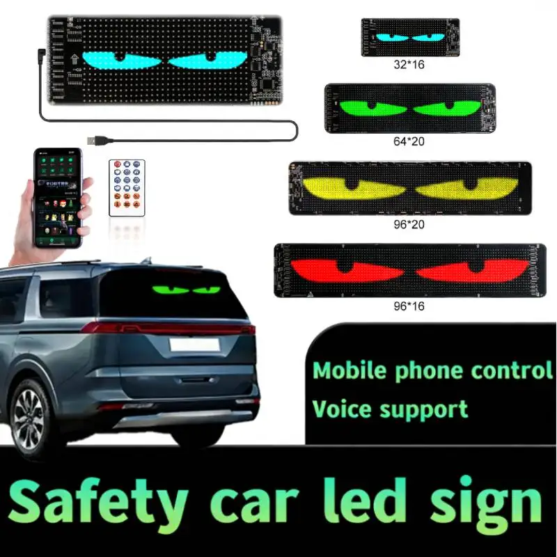 

Светодиодные фонари «Дьявольские глаза» с возможностью индивидуальной настройки текста, динамическим отображением на экране, управлением через приложение, для грузовиков и автомобилей, с модулем для управления музыкой через приложение, для установки на ло