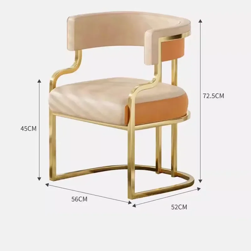 Mooie vintage eetkamerstoelen Scandinavische trendy luxe Europese eetkamerstoelen Moderne metalen Cadeiras De Jantar meubelen