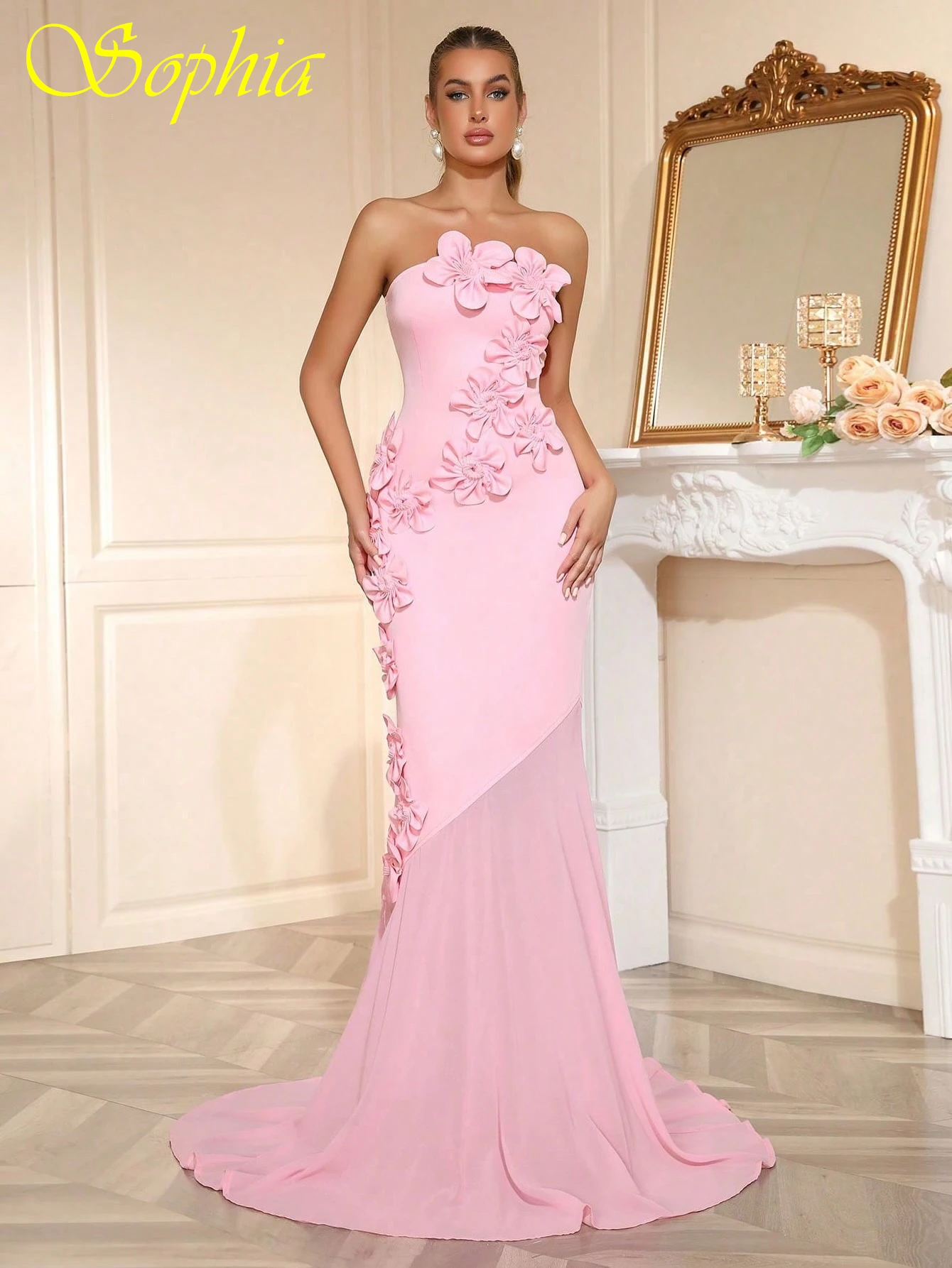 تخصيص حورية البحر بلا حمالات بلا أكمام فستان سهرة رسمي أنيق فساتين المشاهير حساسة موضة فستان حفلة موسيقية عالي الجودة #3