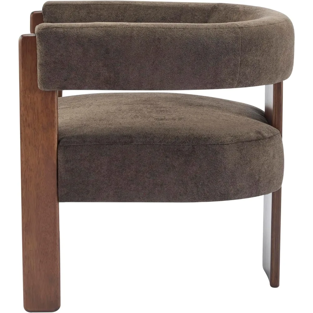 كرسي كريستوفر نايت هوم نتي الحديث لغرفة المعيشة، كرسي أريكة فردي من القماش المخملي مع إطار خشبي، Co