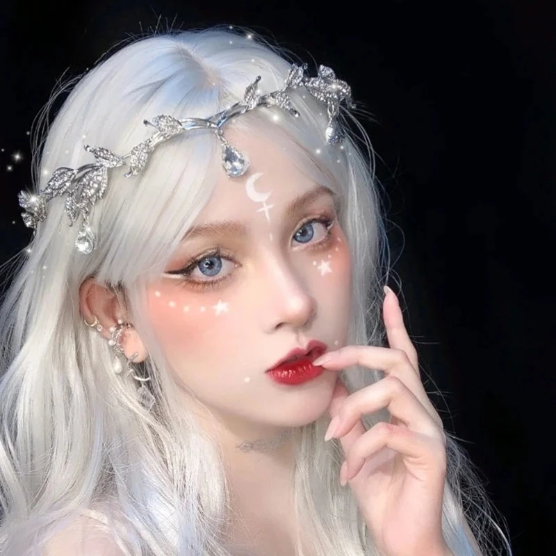 

New Ladies Fashionable Elf Crown The Eyebrows Heart Ethnic Style Forehead Oriental Gentle and Elegant Temperament Hair Band Gift