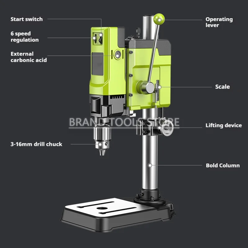 Household & Industrial Drilling Tool High Power High Precision DIY Processing Bench Driller 220V Portable Bench Drilling Machine