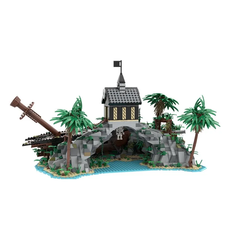 

New 2775PCS Moc Medieval Pirate Series Dominica Pirate Beach Model DIY Creative Ideas ChildrenToy Gift Christmas Building Blocks