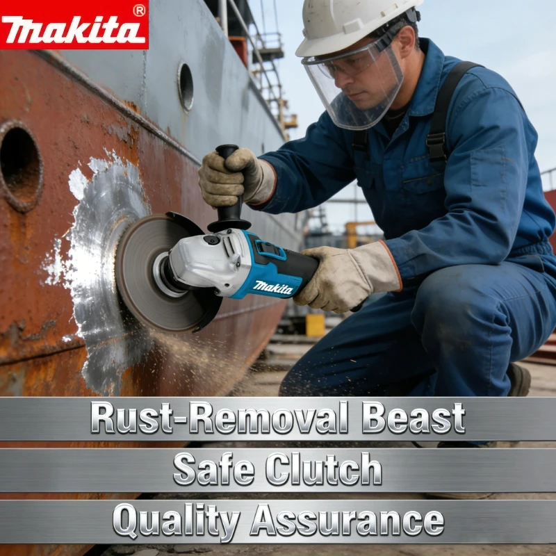 

Угловая шлифмашина Makita DGA504 18В 6.0Ач 125мм, бесщеточная, литий-ионная, многофункциональная, без аккумулятора и зарядного устройства