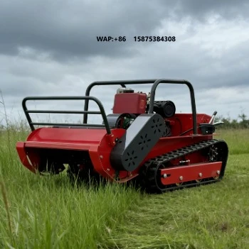 Big Power Engine Small Robot Grass Cutter Cutting Width 80cm 100cm 120cm Remote Control Crawler Lawn Mower Flail Mower