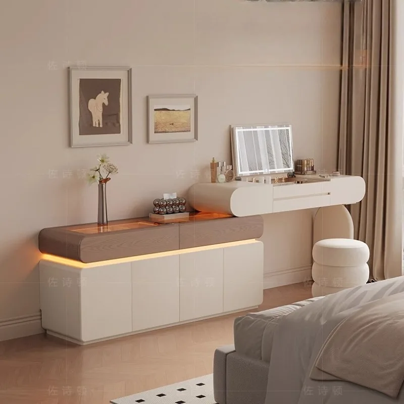 Dress Storage Cabinet Makeup Vanities Living Room Bedroom Table Desk Armable Dressing Bedside Tocador Con Espejo Home Furniture