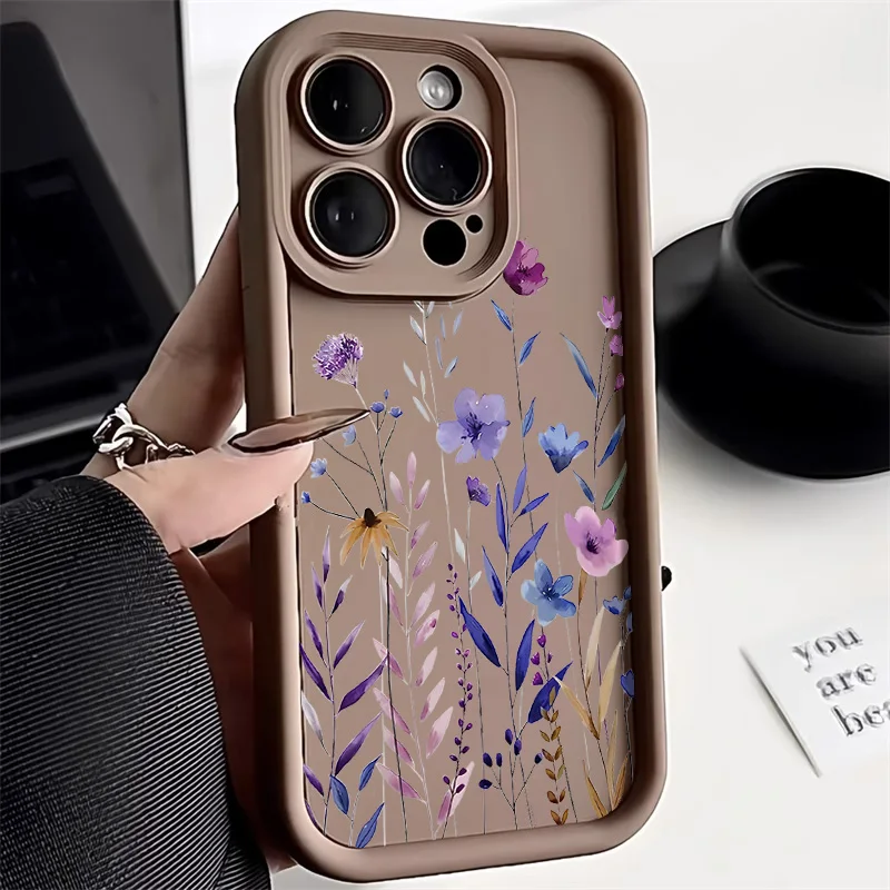 Flower Liquid Silicone Case For Xiaomi Redmi Note 13 12 11 10 Pro 5G 9 8 10S 11S 13C 12C 10C 11A 9A 9T 9C Poco X5 Pro 5G Bumper