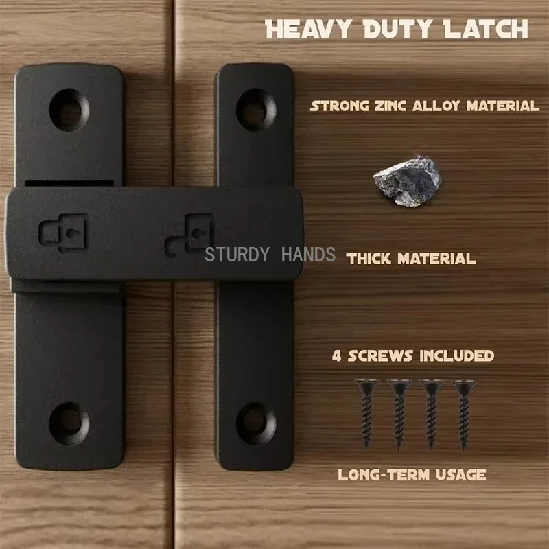 1 مجموعة لكمة خالية 90 درجة مزلاج الباب مشبك 180 °   مكافحة سرقة مزلاج الباب مستودع الحظيرة غرفة الحمام قفل مشبك قفل الباب المنزلق