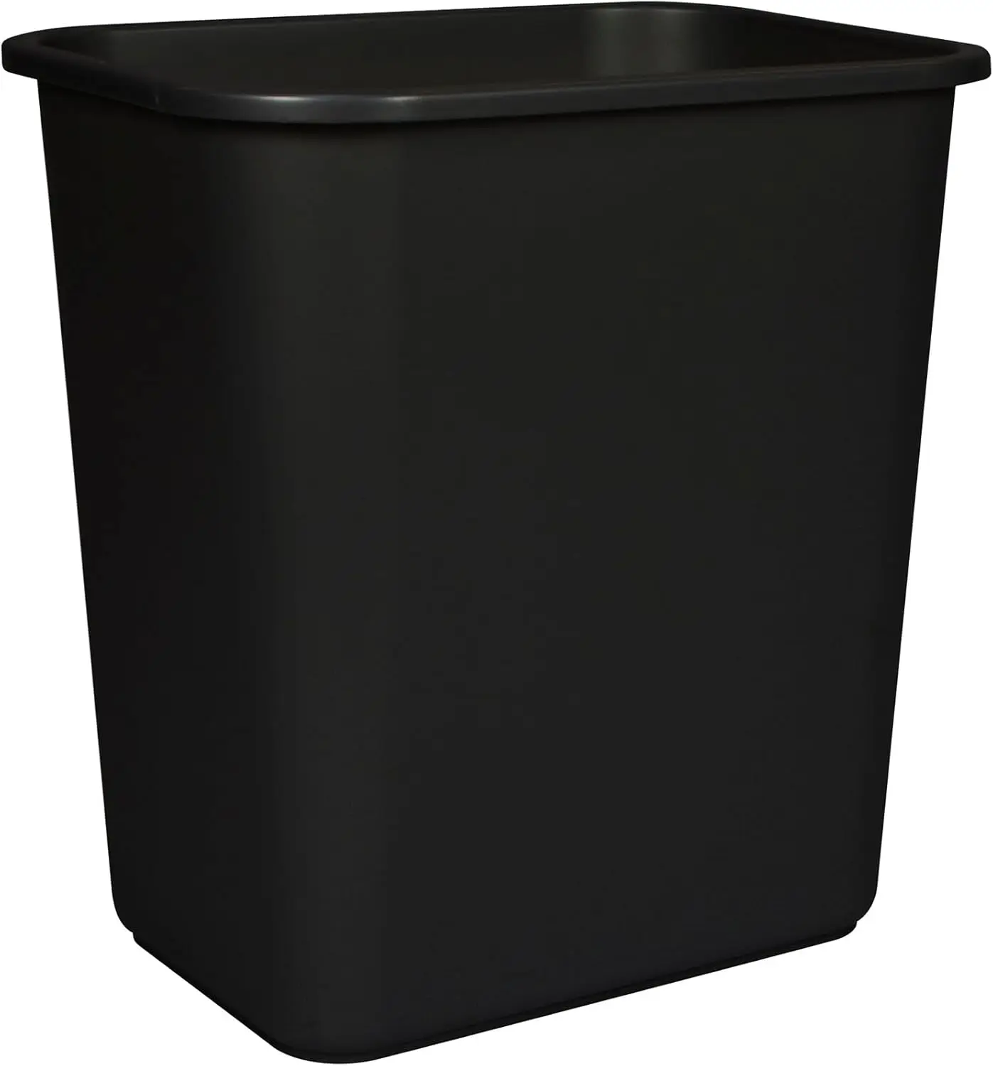 

Medium Black Waste Basket, 15x10.5x15 Inches, 7 Gallon Capacity, Durable Plastic for Home or Office