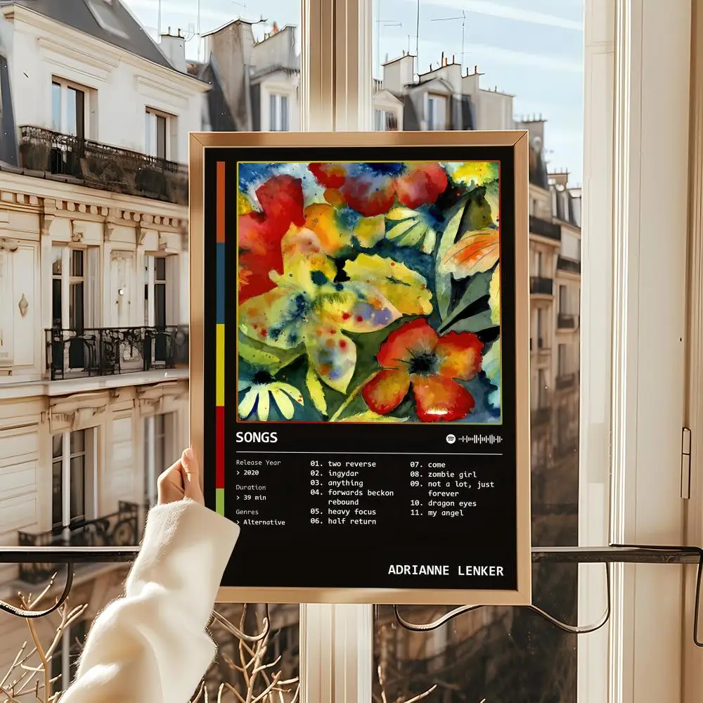 ألبوم مغني البوب A_Adrianne L_Lenker HD قماش الكتان ملصق جدار الفن يطبع لغرفة المعيشة غرفة نوم مكتب هدية تزيين المنزل #4