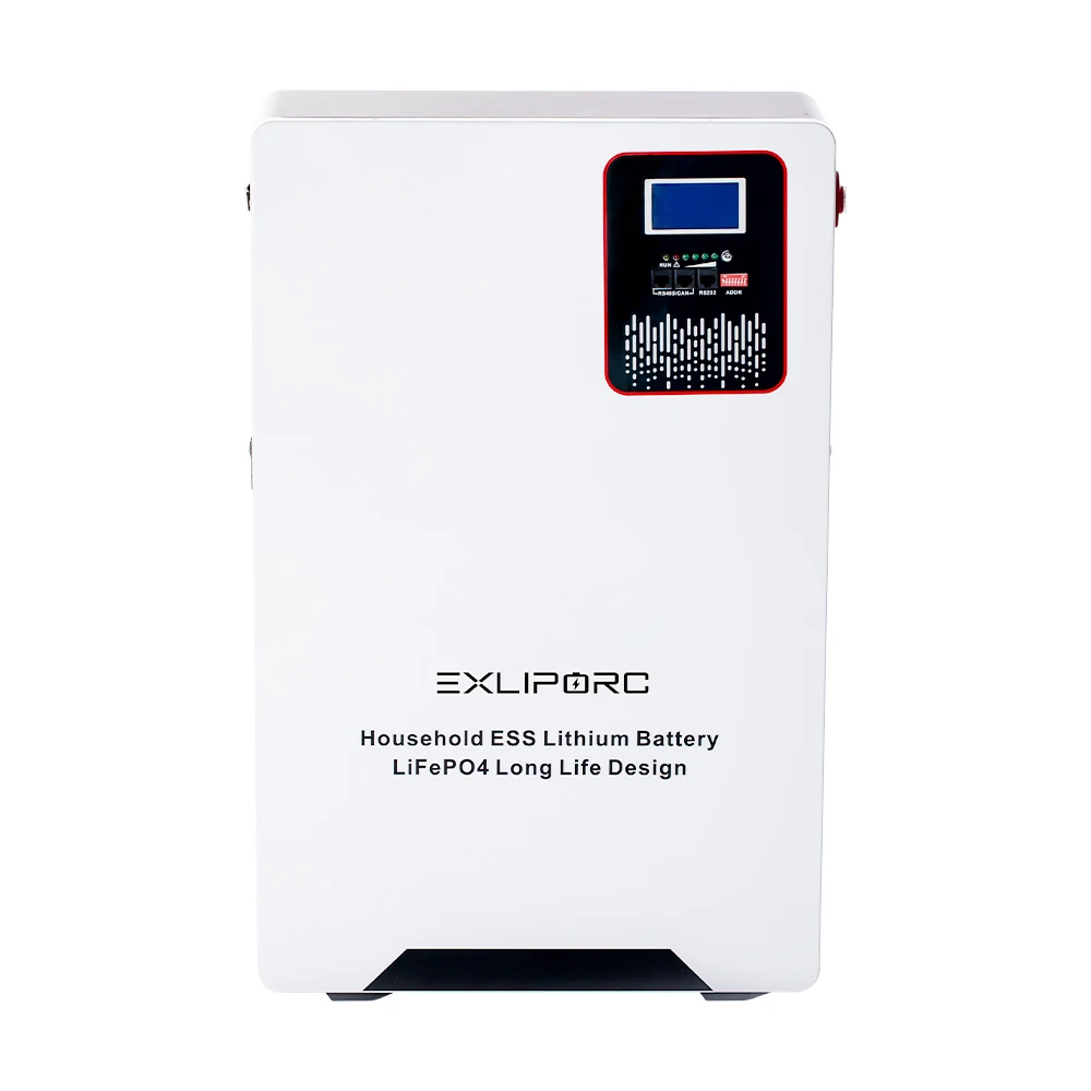 

Exliporc Wall Mounted Solar Energy Storage Battery 25.6V 51.2V 200Ah powerwall lifepo4 lithium battery pack